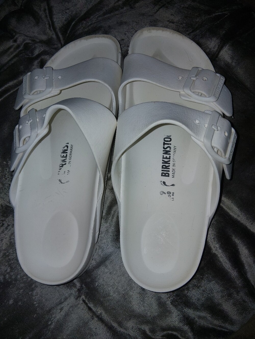 Birkenstock White Arizona EVA Slide Sandals
